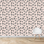 MUNKS & ME - Papier Peint Chambre Enfant à Motif Répété - Imprimé Léopard | Rose
