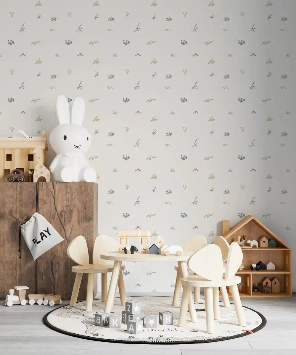 MUNKS & ME - Papier Peint Chambre Enfant à Motif Répété - Jardin du Molly