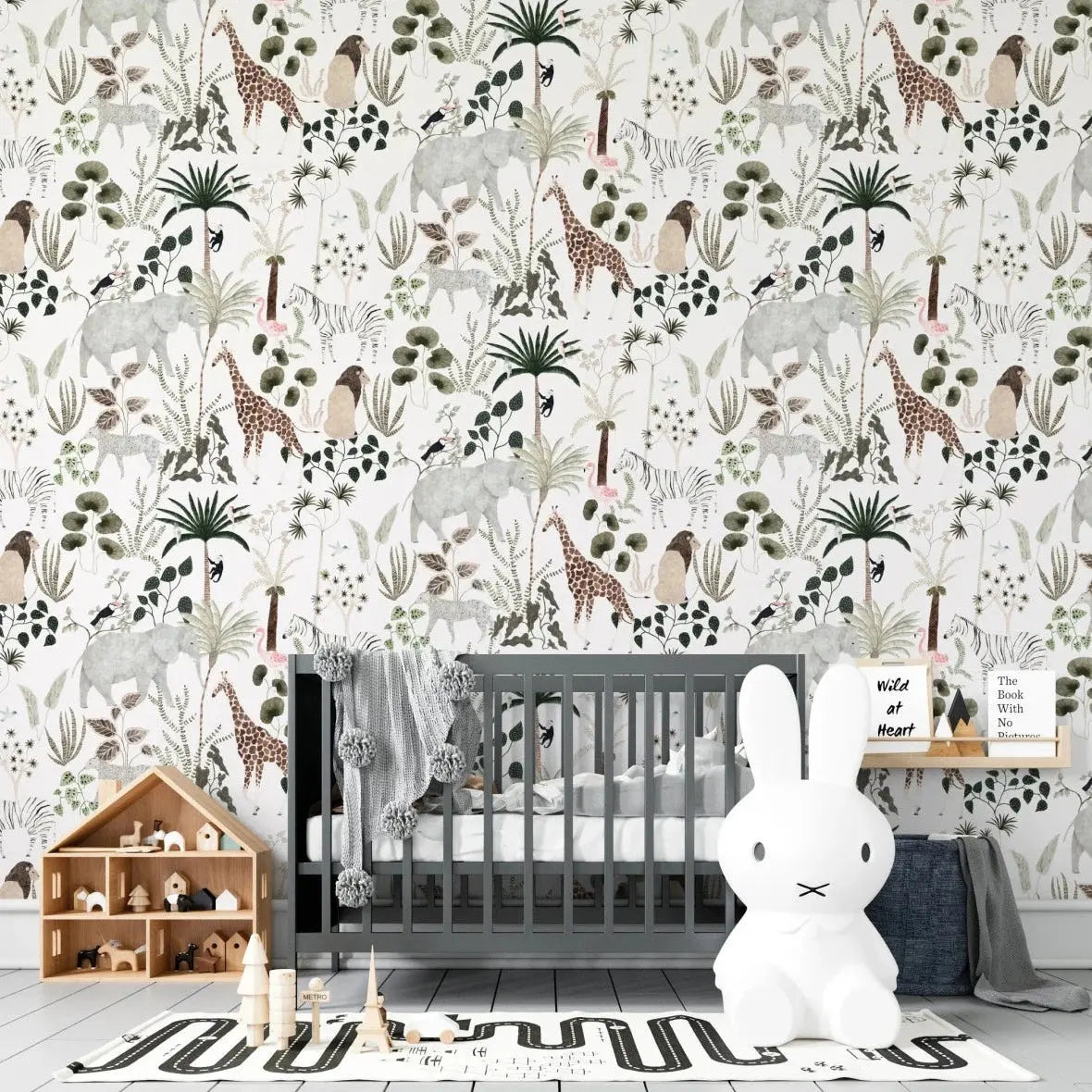 MUNKS & ME - Papier Peint Chambre Enfant à Motif Répété - Jungle Dreams