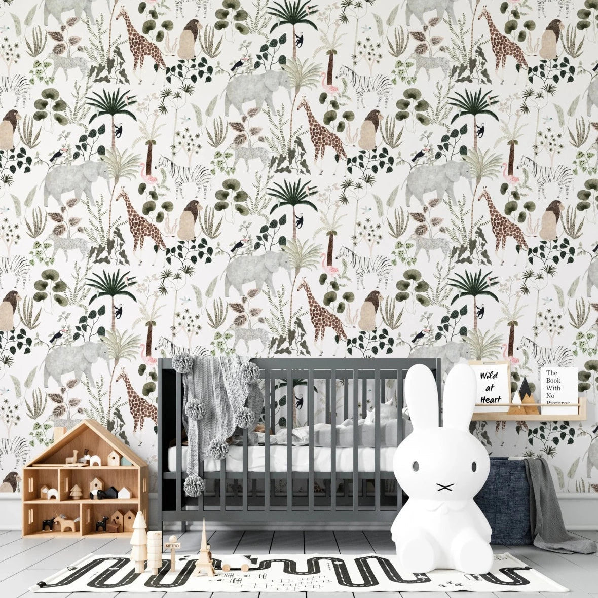 MUNKS & ME - Papier Peint Chambre Enfant à Motif Répété - Jungle Dreams