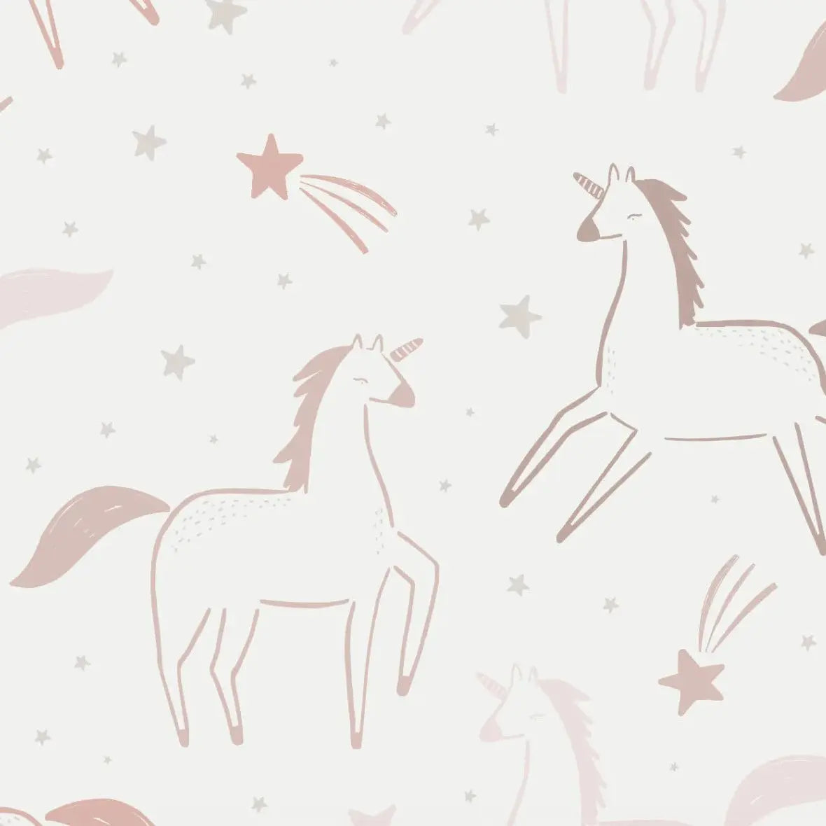 MUNKS & ME - Papier Peint Chambre Enfant à Motif Répété - Licorne Astrid