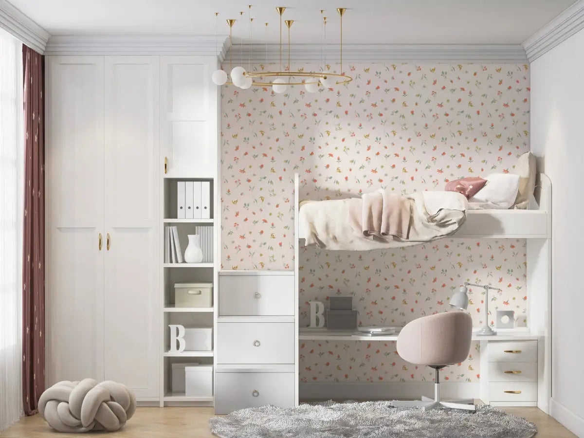 MUNKS & ME - Papier Peint Chambre Enfant à Motif Répété - Lucys Spring Buds