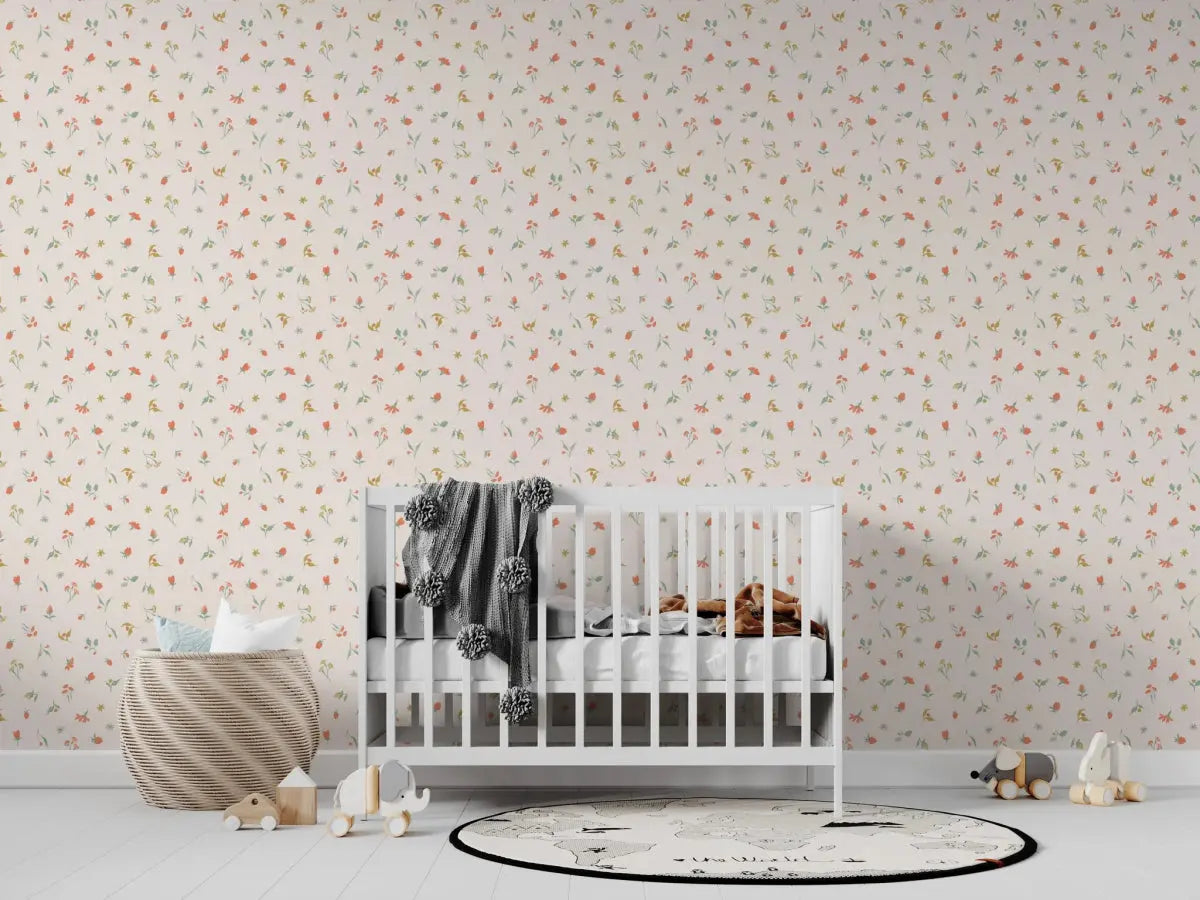 MUNKS & ME - Papier Peint Chambre Enfant à Motif Répété - Lucys Spring Buds