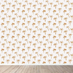 MUNKS & ME - Papier Peint Chambre Enfant à Motif Répété - Noa Palme Tropicale - Moutarde