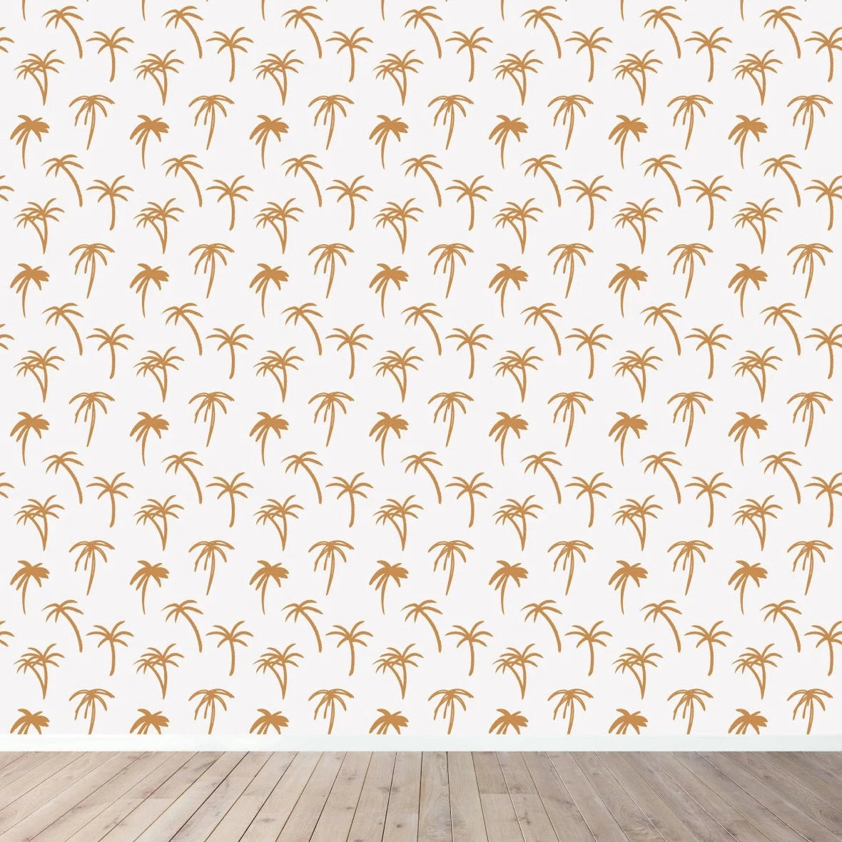 MUNKS & ME - Papier Peint Chambre Enfant à Motif Répété - Noa Palme Tropicale - Moutarde