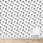 MUNKS & ME - Papier Peint Chambre Enfant à Motif Répété - Noa Palme Tropicale - Noir