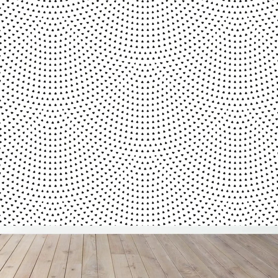 MUNKS & ME - Papier Peint Chambre Enfant à Motif Répété - Pétoncle | Noir