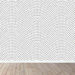 MUNKS & ME - Papier Peint Chambre Enfant à Motif Répété - Pétoncle | Noir