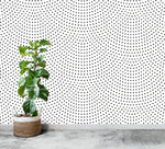 MUNKS & ME - Papier Peint Chambre Enfant à Motif Répété - Pétoncle | Noir