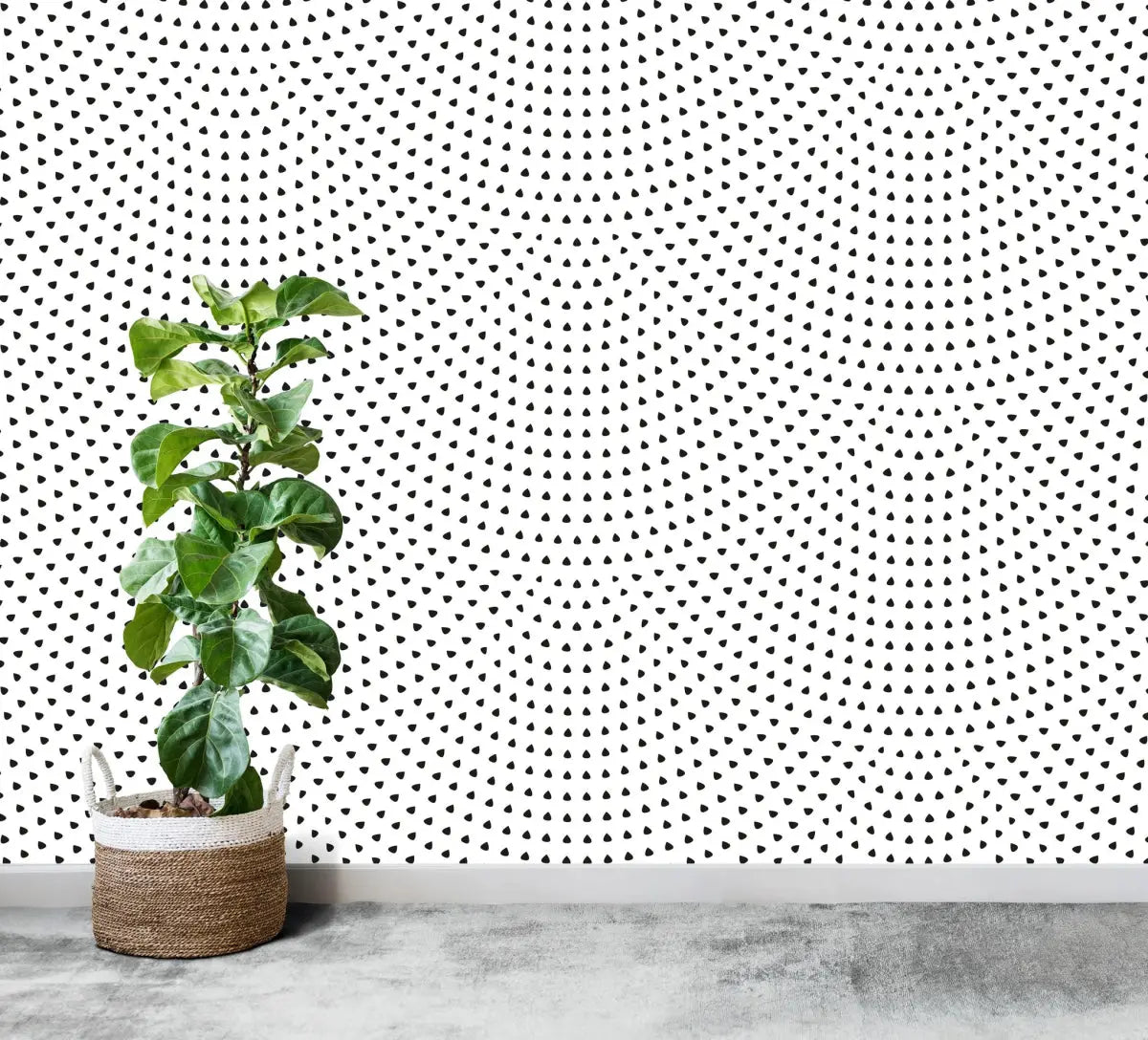 MUNKS & ME - Papier Peint Chambre Enfant à Motif Répété - Pétoncle | Noir