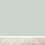 MUNKS & ME - Papier Peint Chambre Enfant à Motif Répété - Pétoncle | Turquoise
