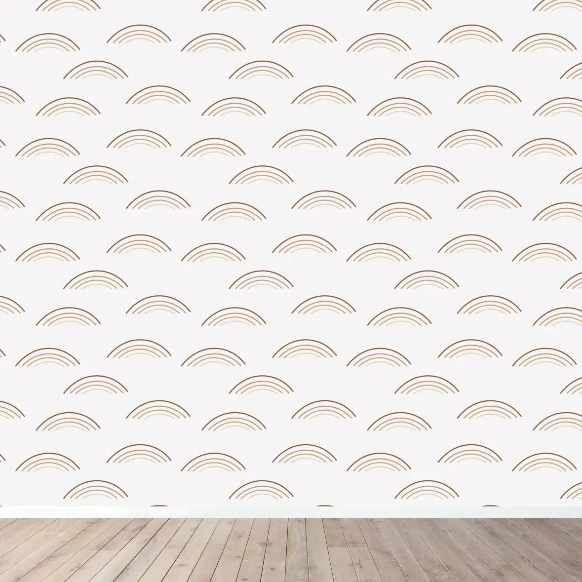 MUNKS & ME - Papier Peint Chambre Enfant à Motif Répété - Rainbow Wave | Rouiller