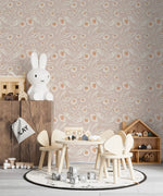 MUNKS & ME - Papier Peint Chambre Enfant à Motif Répété - Rose
