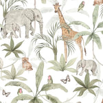 MUNKS & ME - Papier Peint Chambre Enfant à Motif Répété - Safari Africain