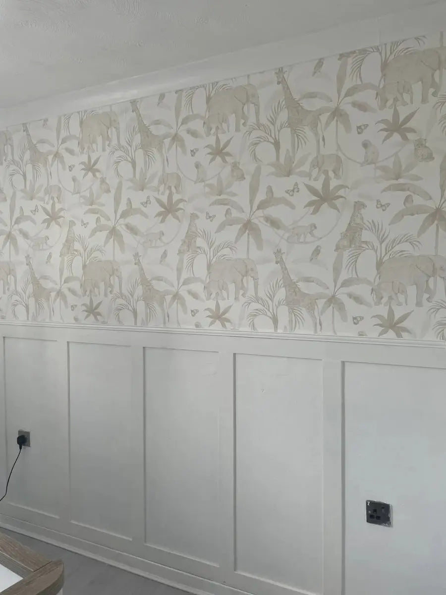 MUNKS & ME - Papier Peint Chambre Enfant à Motif Répété - Safari Africain | Neutre