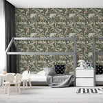 MUNKS & ME - Papier Peint Chambre Enfant à Motif Répété - Safari Africain | Vert