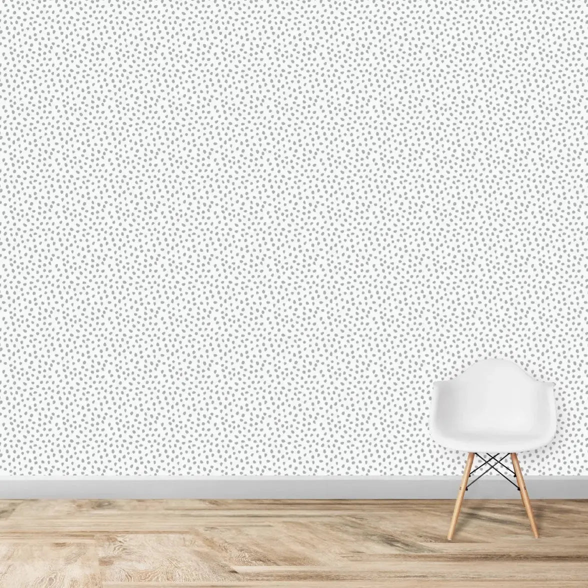 MUNKS & ME - Papier Peint Chambre Enfant à Motif Répété - Saupoudrer - Gris