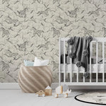 MUNKS & ME - Papier Peint Chambre Enfant à Motif Répété - Sierra Horses