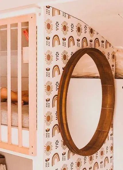 MUNKS & ME - Papier Peint Chambre Enfant à Motif Répété - Soleil Et Arcs - en - ciel