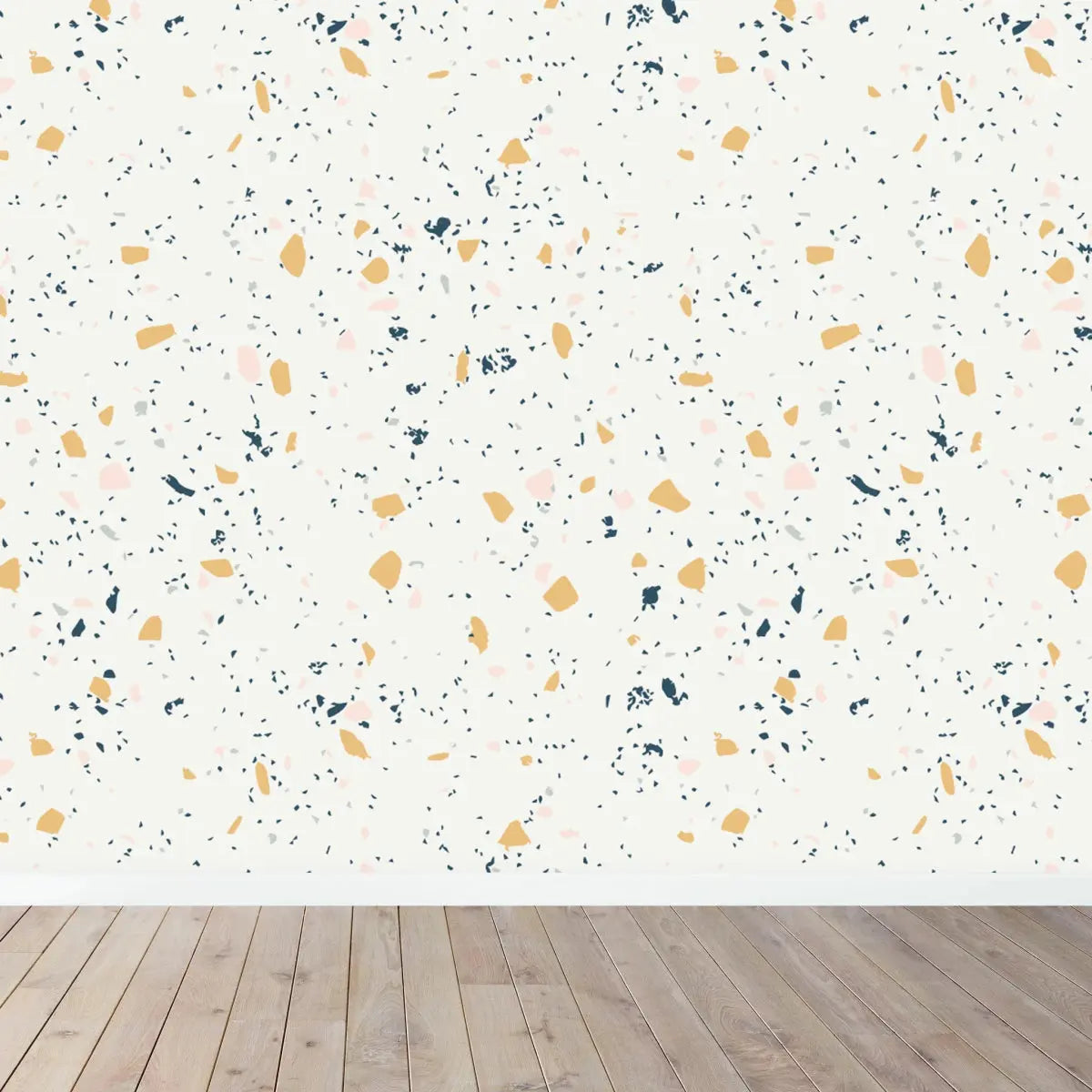 MUNKS & ME - Papier Peint Chambre Enfant à Motif Répété - Terrazzo | Jaune