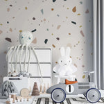 MUNKS & ME - Papier Peint Chambre Enfant à Motif Répété - Terrazzo Spritz