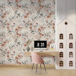 MUNKS & ME - Papier Peint Chambre Enfant à Motif Répété Unicorn Meadow - Crème