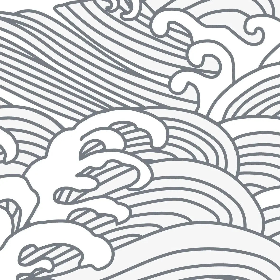 MUNKS & ME - Papier Peint Chambre Enfant à Motif Répété - Vagues