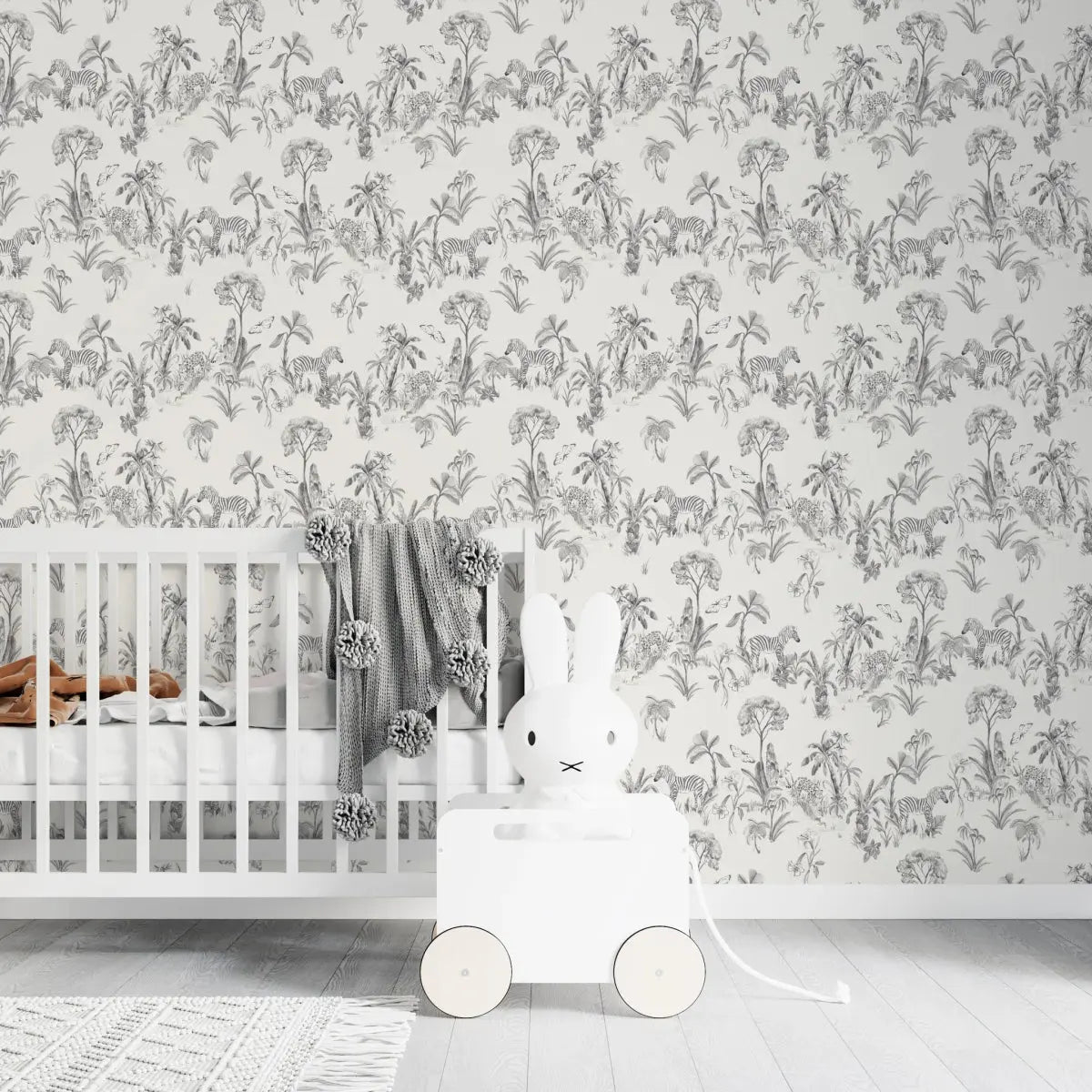 MUNKS & ME - Papier Peint Chambre Enfant à Motif Répété - Zèbre Africain Sauvage