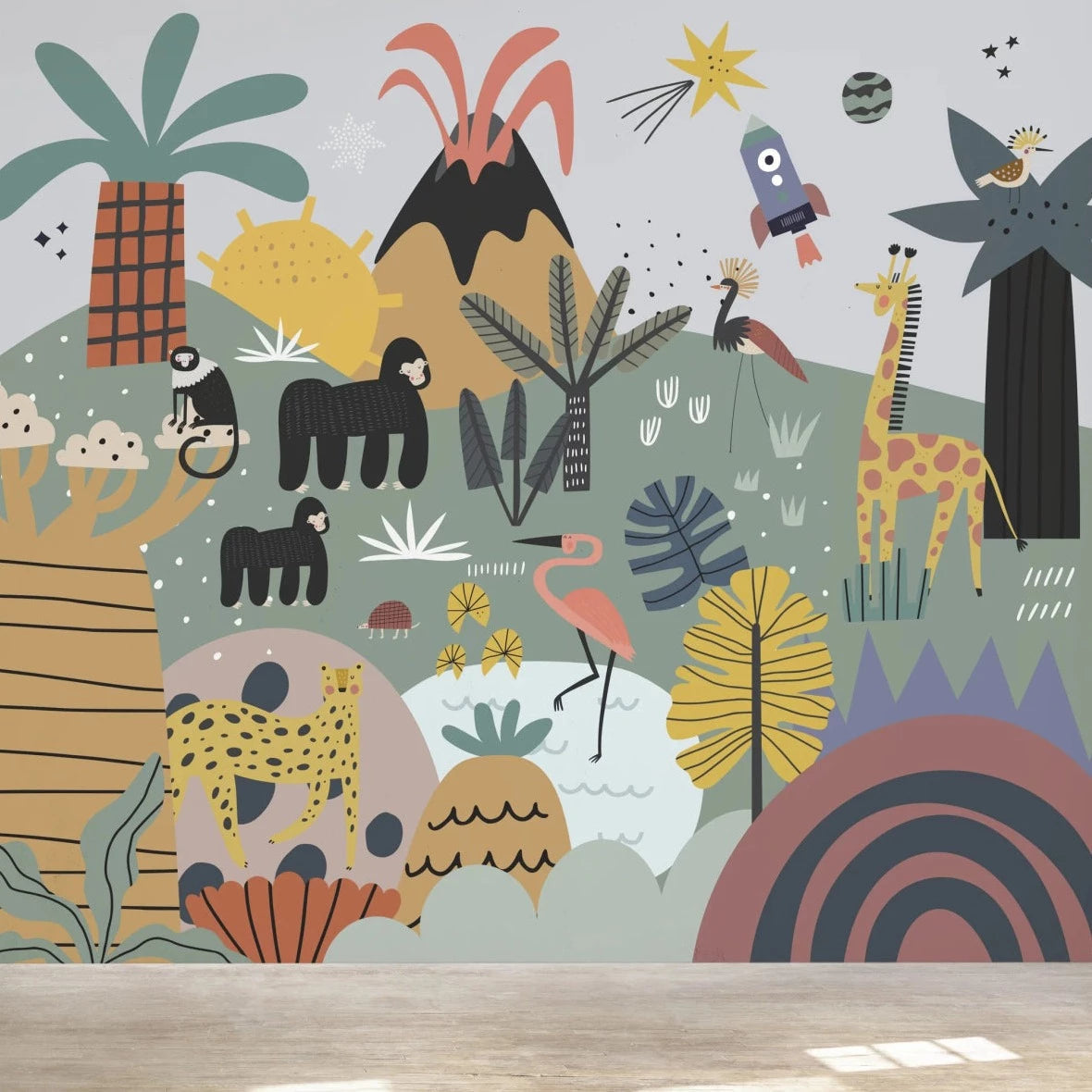 MUNKS & ME - Papier Peint Chambre Enfant Amis Merveilleux
