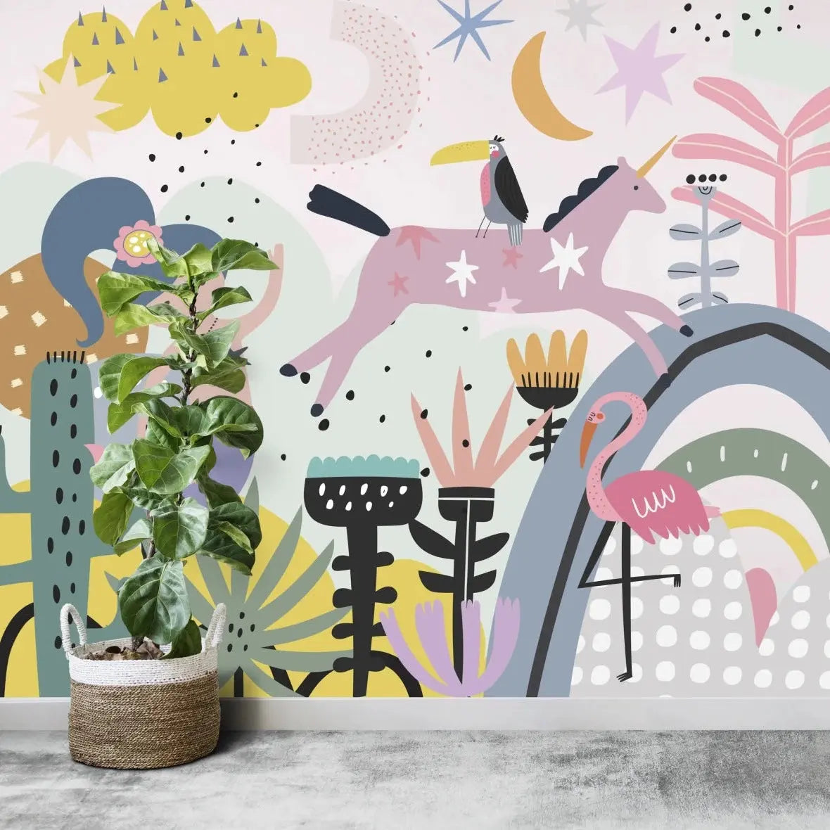 MUNKS & ME - Papier Peint Chambre Enfant Amour Merveilleux