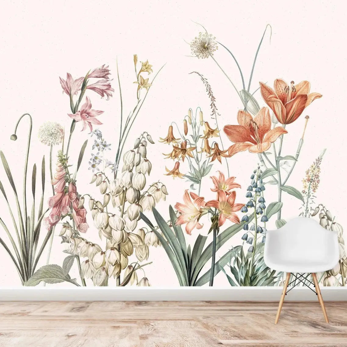 MUNKS & ME - Papier Peint Chambre Enfant Champ De Fleurs De Quinns