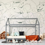 MUNKS & ME - Papier Peint Chambre Enfant Dinosaure Jurassique