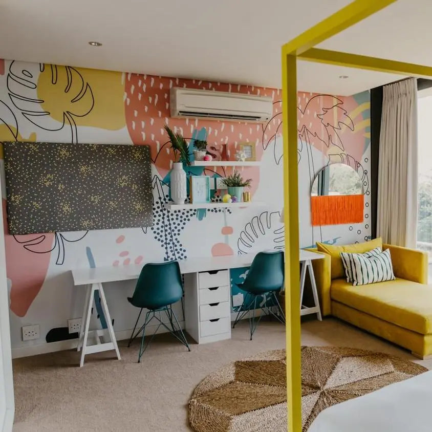 MUNKS & ME - Papier Peint Chambre Enfant Éclaboussure Tropicale