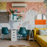 MUNKS & ME - Papier Peint Chambre Enfant Éclaboussure Tropicale