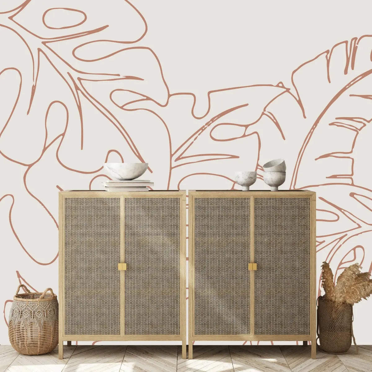 MUNKS & ME - Papier Peint Chambre Enfant Feuille De Palmier Monstera