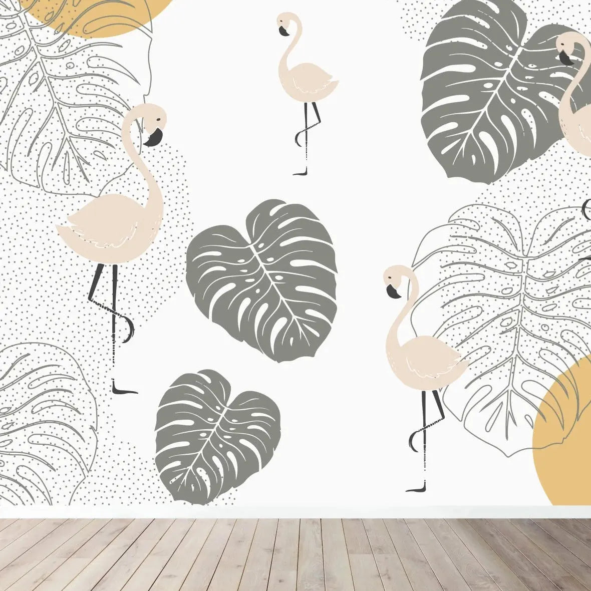 MUNKS & ME - Papier Peint Chambre Enfant Flamant