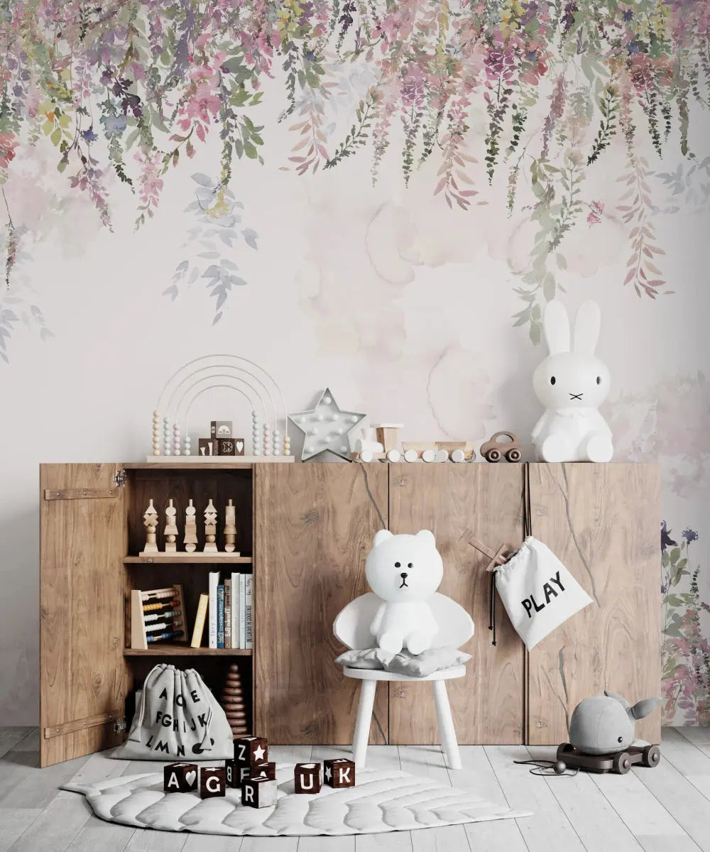 MUNKS & ME - Papier Peint Chambre Enfant Fleurs De Florence