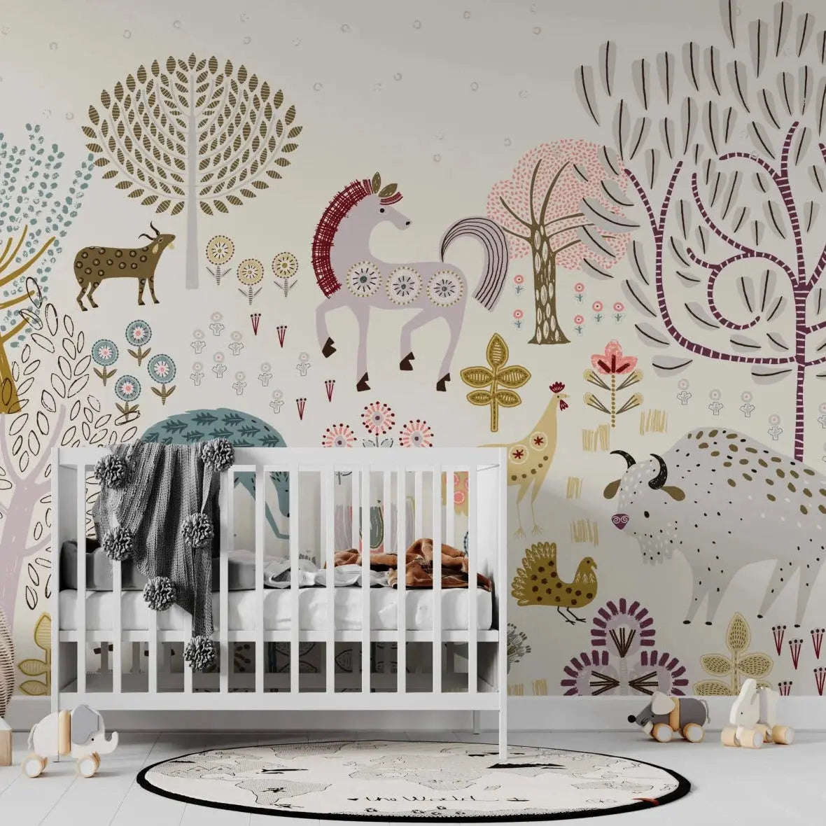 MUNKS & ME - Papier Peint Chambre Enfant Folklore Des Bois