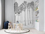 MUNKS & ME - Papier Peint Chambre Enfant Forêt - Charbon