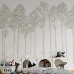 MUNKS & ME - Papier Peint Chambre Enfant Forêt De Frênes