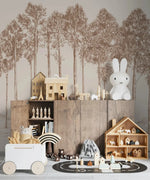 MUNKS & ME - Papier Peint Chambre Enfant Forêt - Rouiller