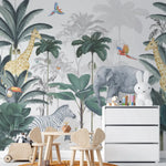 MUNKS & ME - Papier Peint Chambre Enfant Jungle - Bleu
