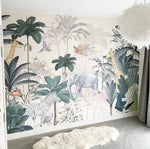 MUNKS & ME - Papier Peint Chambre Enfant Jungle - Bleu