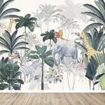 MUNKS & ME - Papier Peint Chambre Enfant Jungle - Bleu