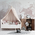 MUNKS & ME - Papier Peint Chambre Enfant Jungle Magique - Rose