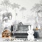 MUNKS & ME - Papier Peint Chambre Enfant Jungle - Monochromes