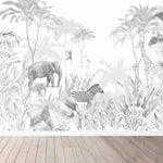 MUNKS & ME - Papier Peint Chambre Enfant Jungle - Monochromes