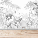 MUNKS & ME - Papier Peint Chambre Enfant Jungle - Monochromes