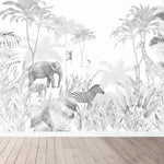 MUNKS & ME-Papier Peint Chambre Enfant Jungle - Monochromes-Les Petits