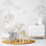 MUNKS & ME - Papier Peint Chambre Enfant Jungle - Neutre